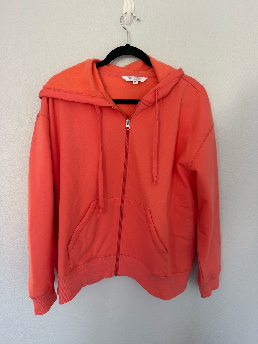 Chadwicks Coral Orange Hoodie Size Petite X Large